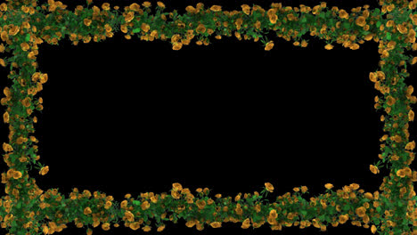 Rose-flower-Horizontal-seamless-repeat-border-with-alpha-channel-transparent-background